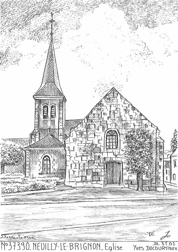 N 37390 - NEUILLY LE BRIGNON - église